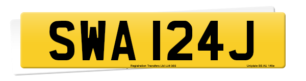 Registration number SWA 124J